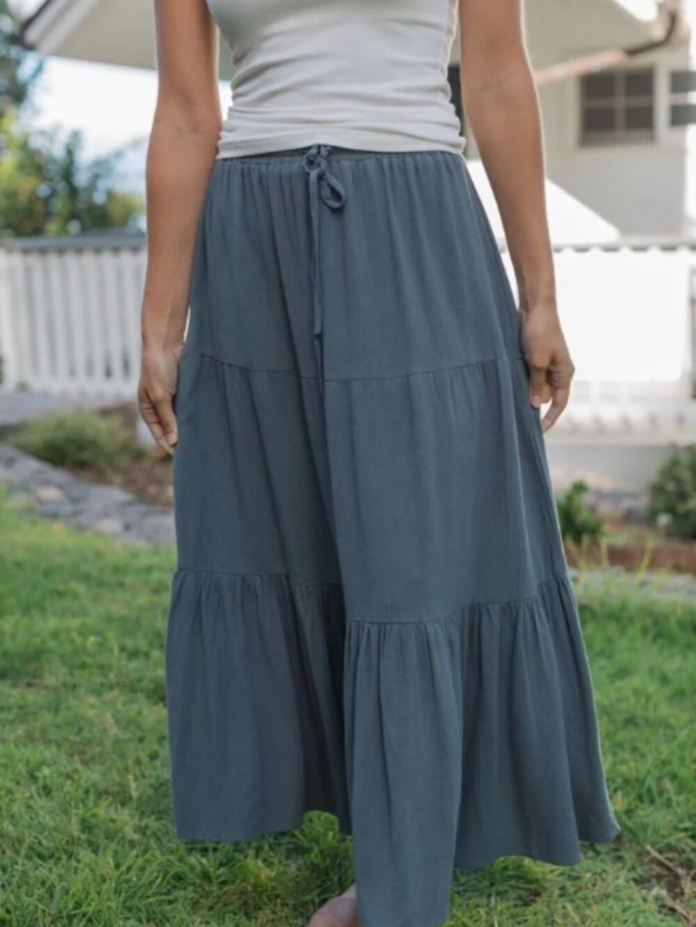 Neuflora Charleston Skirt - Dusty Blue